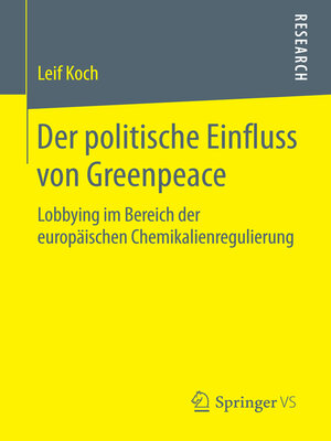 cover image of Der politische Einfluss von Greenpeace